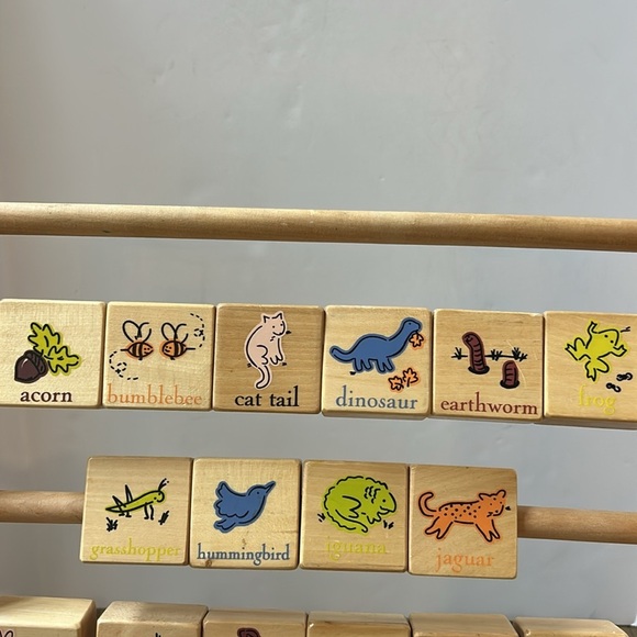 Pottery Barn Kids Wooden Alphabet Abacus Learning Toy - Picture 2 of 14